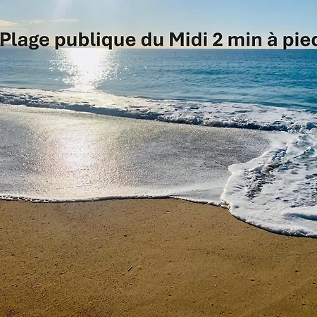 Lägenhet 2 Pieces -square Mistral -proche Plages Du Midi A1b266 *
