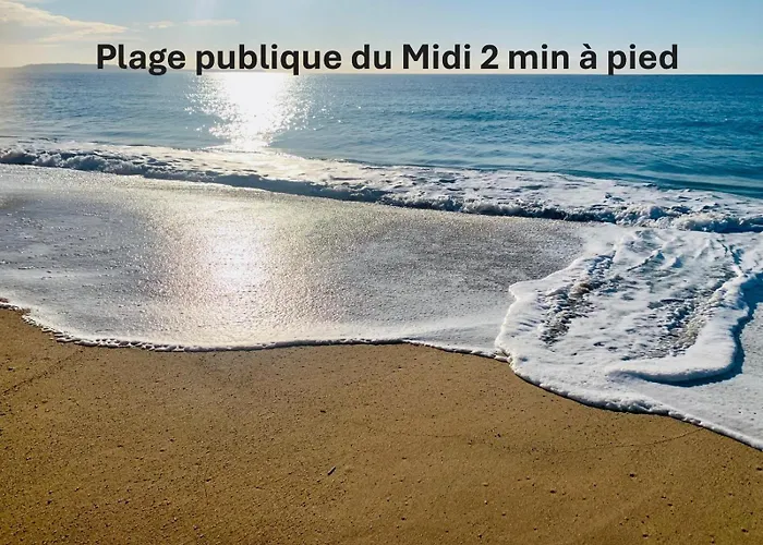 Apartamento 2 Pieces -square Mistral -proche Plages Du Midi A1b266 *
